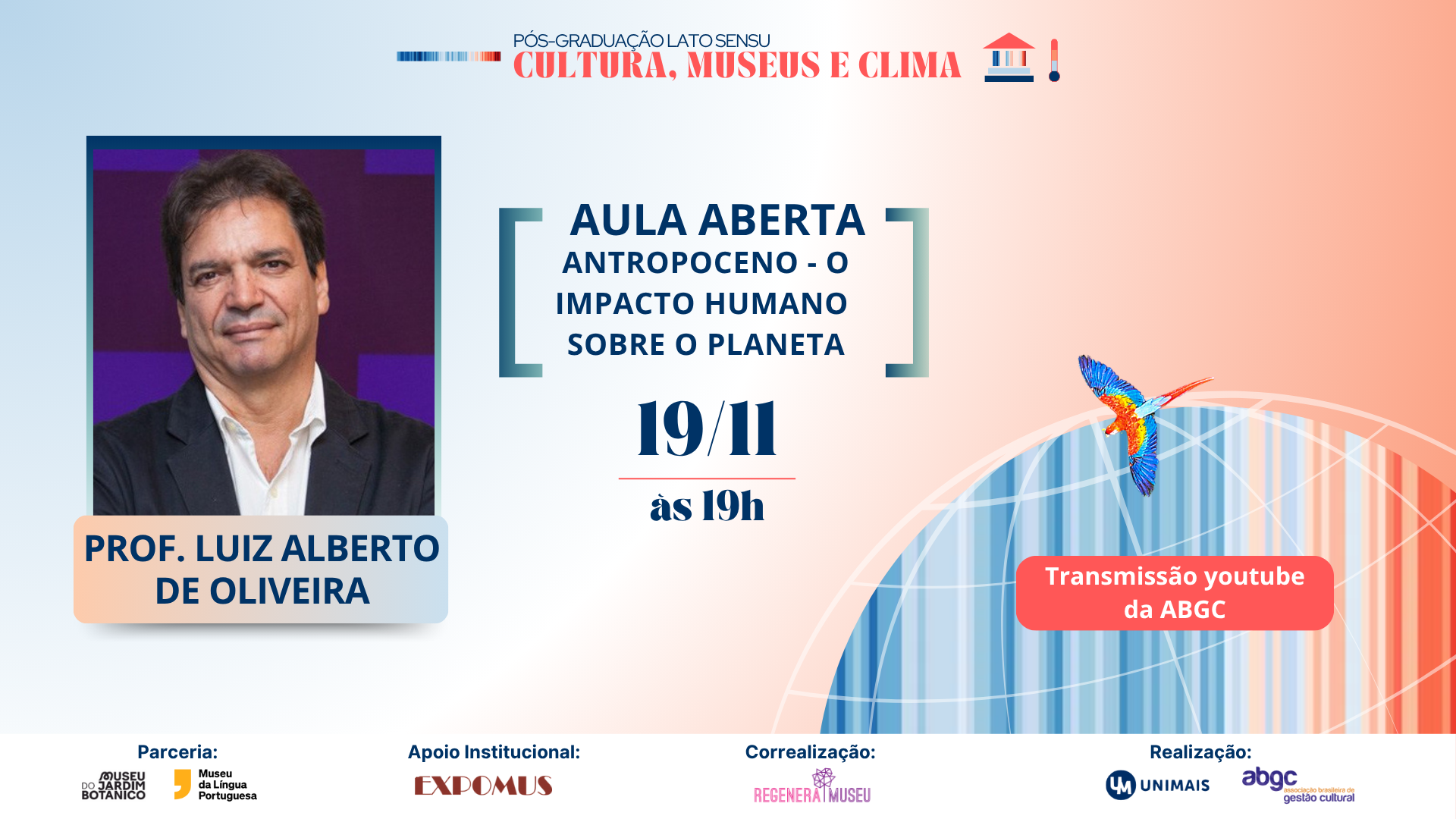 Banner Webinar Prof. Luiz Alberto de Oliveira