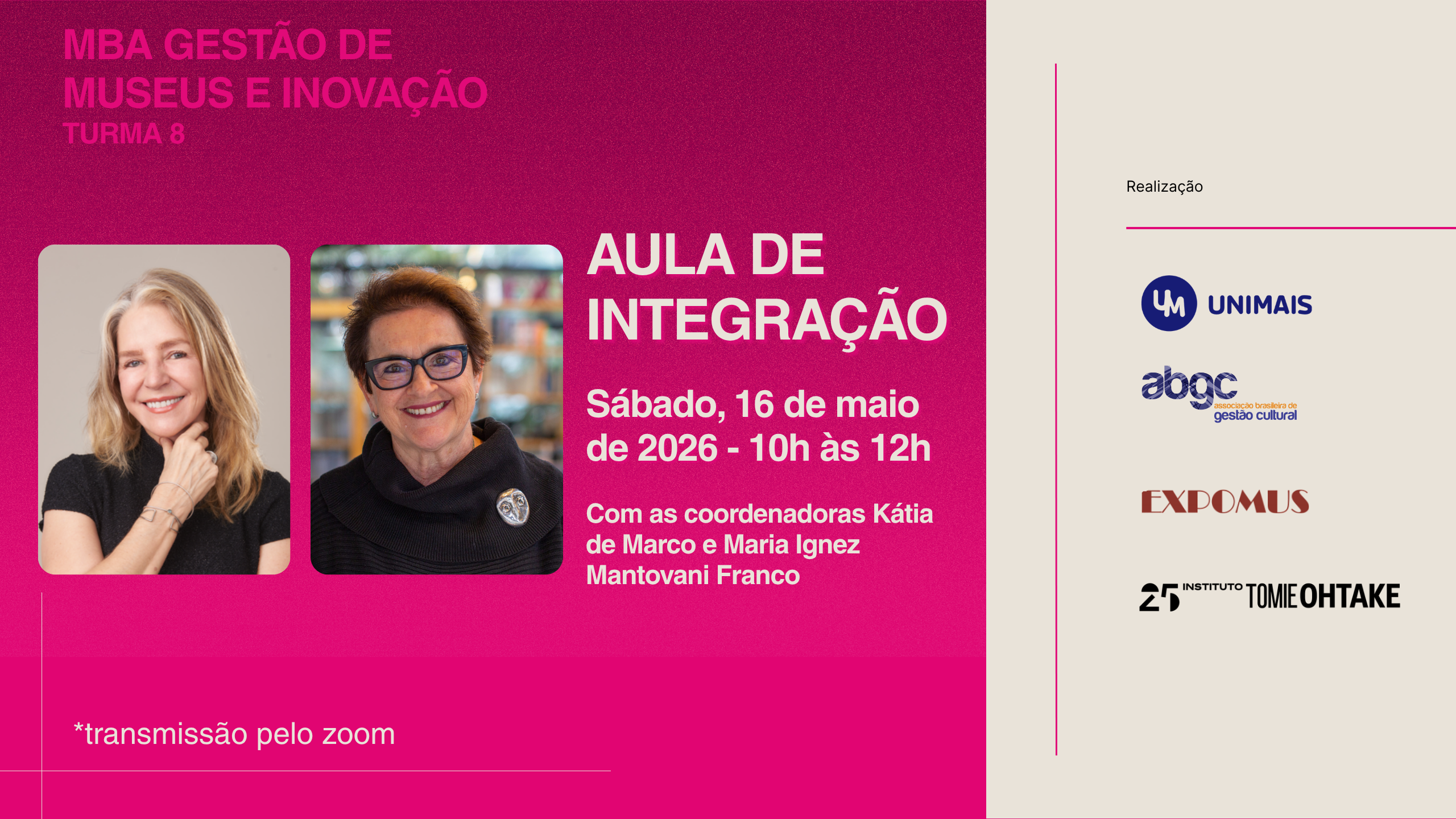 Aula de Integração do MBA em Gestão de Museus e Inovação - Turma VIII